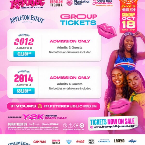 Republic Beach Club | Appleton Group Tickets | No Bottle | October 2026